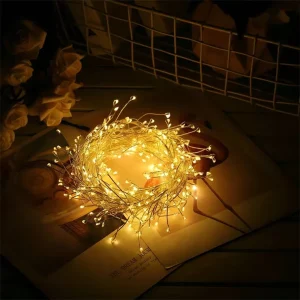 Waterproof IP65 Festoon Festival Holiday Lighting PVC Christmas Decorations LED String Light Pink Purple Yellow Valentine Green
