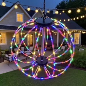 Waterproof IP65 LED Colorful Hanging String Globe Light for Outdoor Landscape Holiday Party Christmas Decor
