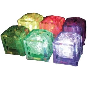 Waterproof LED Ice Cube Multi-Color Flashing Glow in the Dark Light for Club Bar Party Wedding Ramadan Graduation Decorations