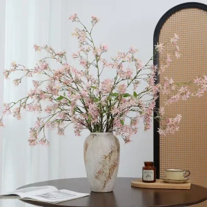 Waterproof Oncidium Sakura Handmade Simulated Flower Artificial Flower Wedding Decoration for Living Room Dining Table Decor