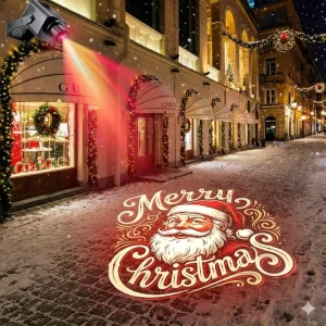 Waterproof Outdoor Christmas Gobo Projector 30 300W High Power LED Custom Holiday Pattern For Building Facade Decoration