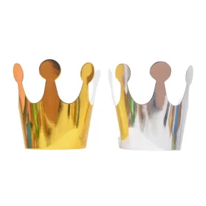 Waterproof Paper Children’s Birthday Party Hats Gold Silver Crown Decorations Baby Shower Supplies
