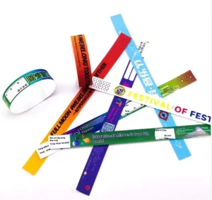 Waterproof Paper Wristband for Events and Festivals Antique Imitation Style Custom Logo Digital Printing Promotional Novelty Gift