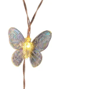 Waterproof Solar Butterfly Icicle Curtain String Lights LED Fairy Lights Outdoor Hanging Lamp Christmas Garden Restaurant Decor