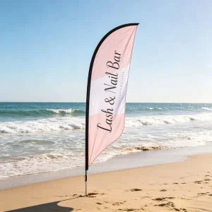 Waterproof UV Resistant Corporate Feather Flag 8ft Full-Size Business Custom Flag (Team/4S Store/Event Logo) Polyester Digital