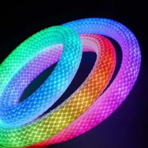 Waterproof WS2811 Woven Silicone Neon LED Light Strip 360 Degree Dream Color Rope Light Bedroom Indoor and Outdoor Decoration