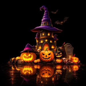 Waterproof outdoor Halloween lanterns long event decor for night tours temple fair plazas & celebrations