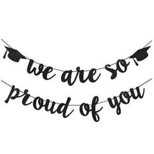 We Are so Proud of You Graduation Season Party Decoration Paper Banner Garland