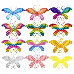 Wearable Fairy Wings Inflatable Butterfly Foil Balloon Single for Birthday Party Christmas Easter Decorations Unisex