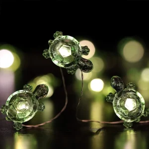 Weatherproof Copper Turtle LED String Lights IP44 Commercial Fixed Socket Warm White 20m Christmas Outdoor Decorative Lighting
