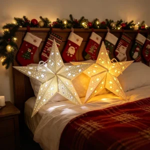 Wedding Adult Star Shaped Large Paper Lantern Ceiling Wall Hanging Party Decoration Light Ornament Lampshade