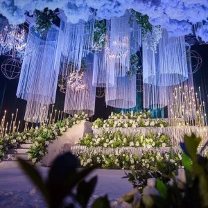 Wedding Ceiling Decoration Glitter String Curtains Drapes Fringe Curtain