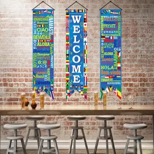 Wedding Couplet Flag Red Double Happiness Door Side Pair for Reception