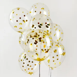 Wedding Decoration Birthday Party Decoration 12 Inch Gold Color Paper Sequin Confetti Balloon