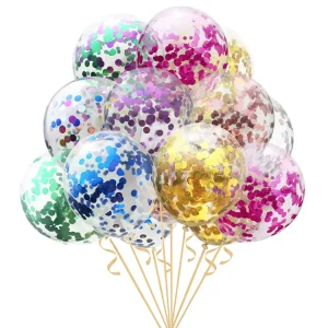 Wedding Decoration Birthday Party Decoration 12 Inch Paper Sequin Balloon Stuff Golden Bubble Confetti Balloon