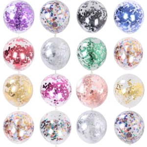 Wedding Decoration Birthday Party Decoration 12 inch Paper Sequin Balloon Material Golden Bubbles Confel Balloons