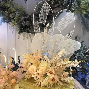Wedding Decoration Metal Stainless Steel Gold Frame Wedding Centerpieces Table Decorations