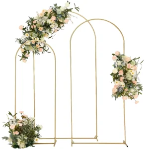 Wedding Decoration Sets Chiara Arch Backdrop Stand Gold Metal Arch Wedding Backdrop Stand for Birthday Party Event