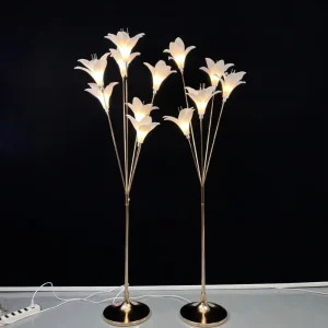 Wedding Decoration Supplies Decorative Lights Electroplating Milky White 7 Head Lily Road Ornaments Wedding Props
