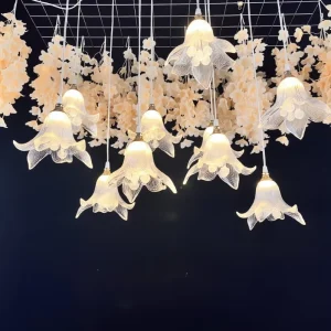 Wedding Decoration & Supplies Wedding 10 Head Acrylic Transparent Lily Flower Chandelier Mall Window Decoration Hanging Ornament Wedding Arrangement P