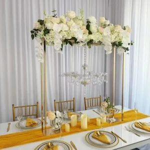 Wedding Decorative Flower Vase Table Centerpieces Chandelier Light Stand Decorations