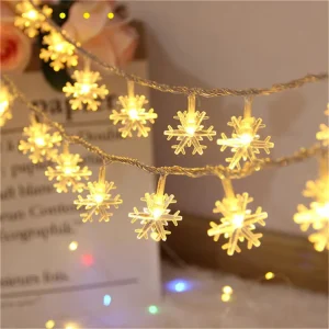 Wedding Festive Snowflake String Lights Stars Flashing Lights Christmas Decoration LED String Lights