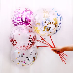 Wedding Garlands Decoration 12 Inch Colorful Sequin Confetti Latex Balloon