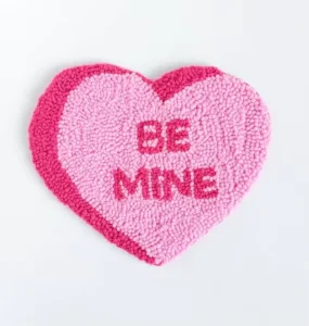 Wedding Gifts for Guests Valentine’s Day Table Decoration Cute Mug Rug Heart Shape Handmade Punch Needle Coasters