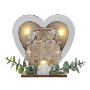 Wedding Party Decoration Couple LED Light up Wooden Love Tabletop Decoration