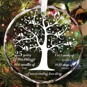 Wedding Pendant Decoration 80mm Clear Round Glass Christmas Tree Hanging Ornaments Custom