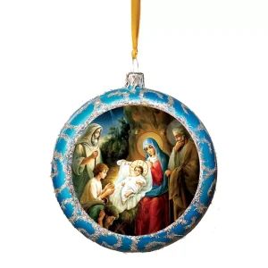 Western Style Nativity Christ Baby Jesus Religious Christmas Icon Resin Ornament Personalization Holiday Decor Resin Hanging