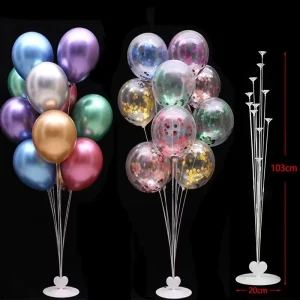White 103x20cm Single Balloon Stand Christmas Wedding Birthday Valentine Day Party Decoration Plastic Balloon Stick