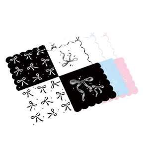 White Bow Theme Party Napkins Paper Tape Children’s Birthday Valentine’s Day Christmas Graduation Party Decoration