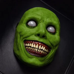 White Face Devil Latex Headset Smiling Exorcist Mask for COS Halloween Horror Props New in Stock Party Mask