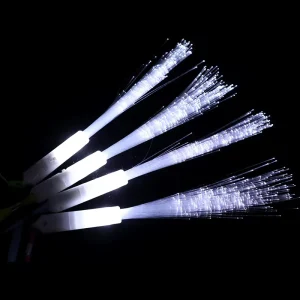 White LED Fiber Optic Stick Magic Wand for Birthday Bridal Shower Gatsby Glow Parties for Ramadan Graduation Celebrations