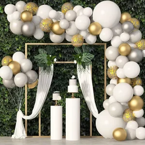 White Wedding Party Supplies Decoration Latex Balloon Arch Set