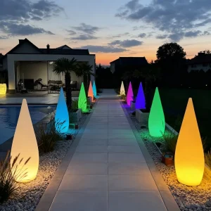Wireless Waterproof Outdoor Christmas Festival Color Change Battery Powered LED Lounge Floor Lamp for Events Wedding