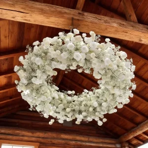 Wisteria Flower Ceiling With Lights Romantic LED Floral Ceiling Installation for Wedding Party