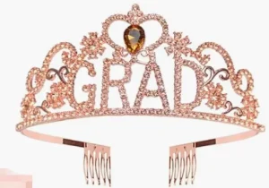 Women Gold Alloy Headband Crown Tiara Graduation Gift for Her Valentine’s Day Party Decorations
