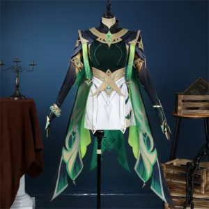 Women’s Adult Anime Game Genshin Dendro Sumeru Carnival Party Suit for Alhaitham Dakim Cosplay Costume Polyester