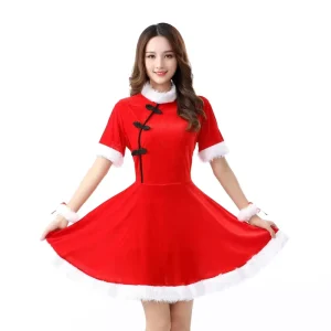 Women’s Fancy Dress Cosplay Christmas Lingerie Costume for Holiday Parties