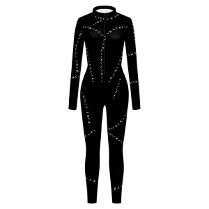 Womens’ Halloween Costume Echo Cosplay Adult Digital Print Bodysuit
