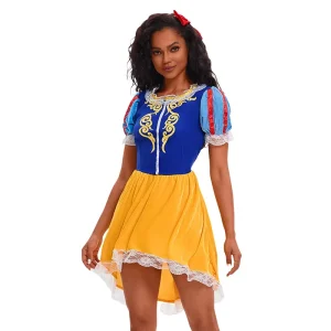 Women’s Halloween TV & Movie Snow White Princess Costume with Dresses for Adults Stage Show Cosplay