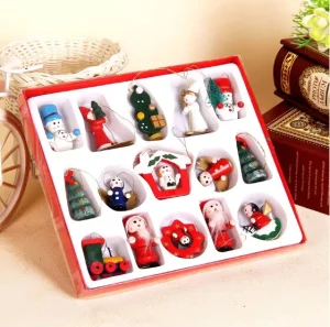 Wooden Christmas Tree Hanging Wall Ornament