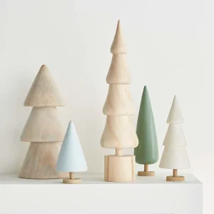 Wooden Christmas Tree Table Decoration Set
