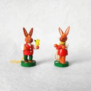 Wooden Easter Gifts Hanging Rabbit Figurines for Tree Ornaments