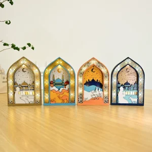 Wooden Festival Glowing Hanging Ornaments LED Hanging Pieces Creative Home Decorations Gifts and Adornments