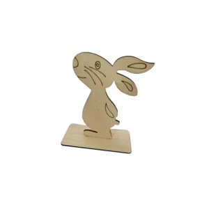 Wooden Rabbit Wooden Bunny Ornaments Table Decorations for Easter Holiday