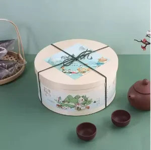 Wooden Square Disposable Eco-friendly Box Dragon Boat Festival Zongzi Food Cheesecake Gift Box