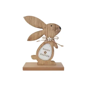 Wooden Standing Rabbit Bunny for Easter Holiday Decoration